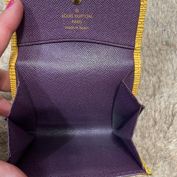 Louis Vuitton Epi Yellow Leather Flap Wallet Card Holder - Picture 5 of 7